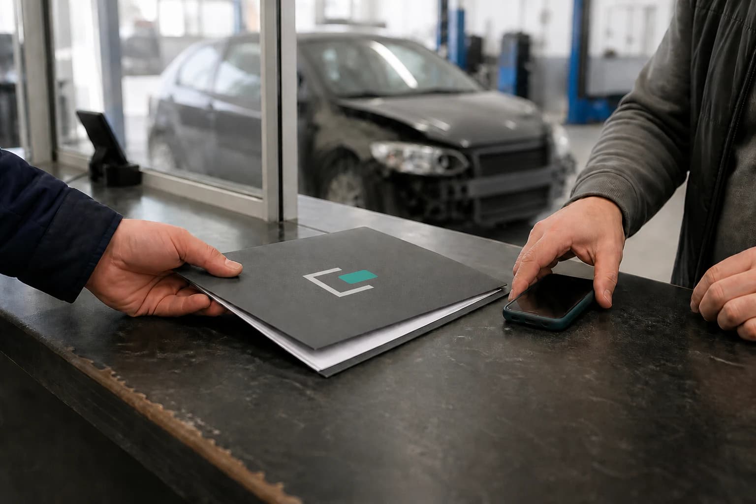 Dosarul de daună primit la recepția service-ului